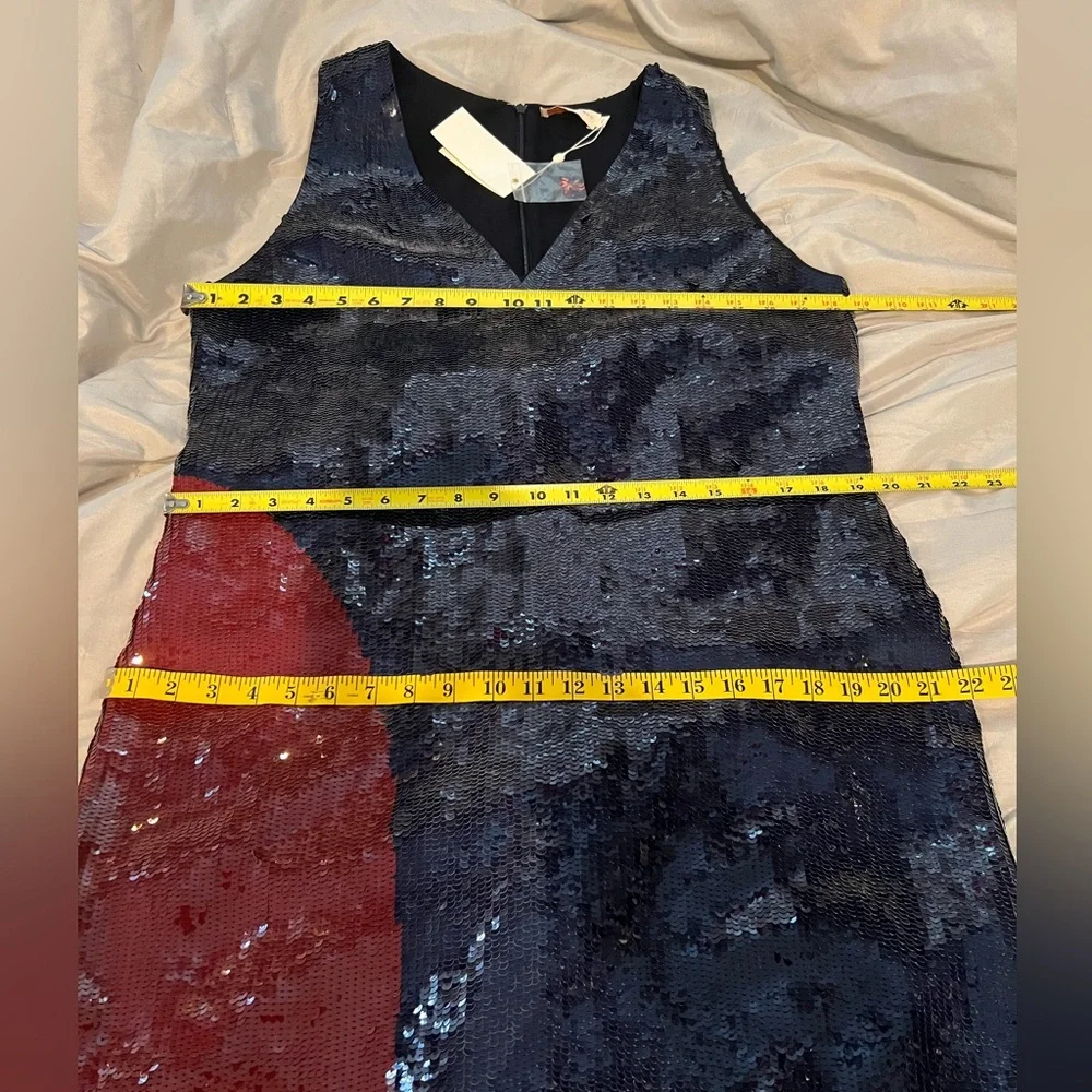 Tory Burch Ophelia Color Block Sequin Dress